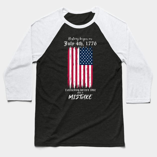 America's History Baseball T-Shirt by UnluckyDesigns